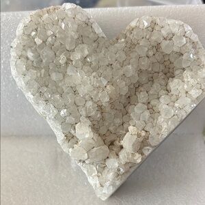 Quartz Crystal druzy heart geode